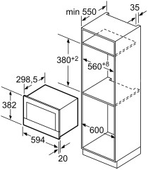 Встраиваемая микроволновая печь Bosch BFR834GC1
