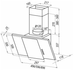 Кухонная вытяжка MAUNFELD IRWELL GS 60