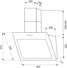 Кухонная вытяжка Exiteq EX 1025 white