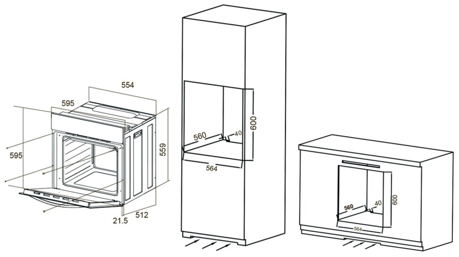 Электрический духовой шкаф ORE VA60B