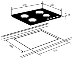 Газовая варочная панель Teka HF LUX 60 4G