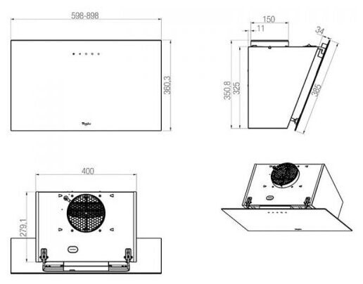 Кухонная вытяжка Whirlpool AKR 039 G BL
