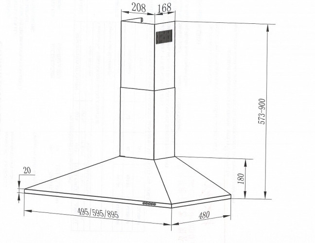 Кухонная вытяжка MAUNFELD Cork 50 нержавеющая сталь