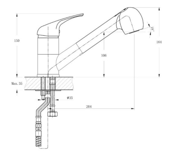 Смеситель для кухни Rush Corsica CO4240-25