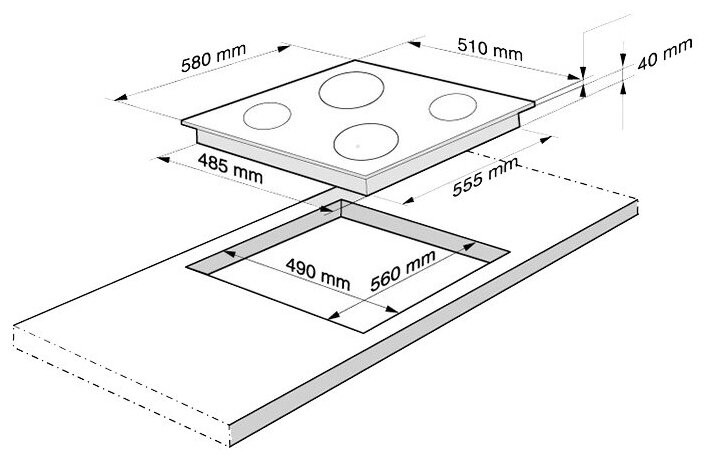 Электрическая варочная панель Fornelli PV 6017 Dolce BL