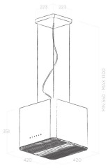 Кухонная вытяжка Elica Pix BL/F/42