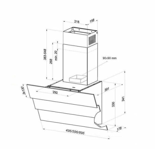 Кухонная вытяжка Maan Saturn 50 бежевый