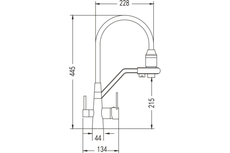 Смеситель для кухни Rose R558Y пепельный