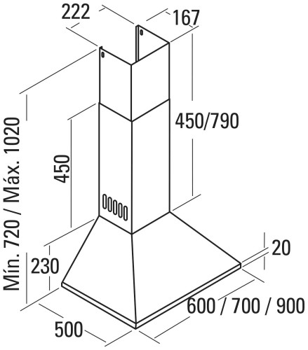 Кухонная вытяжка Cata Omega 600 WH/A