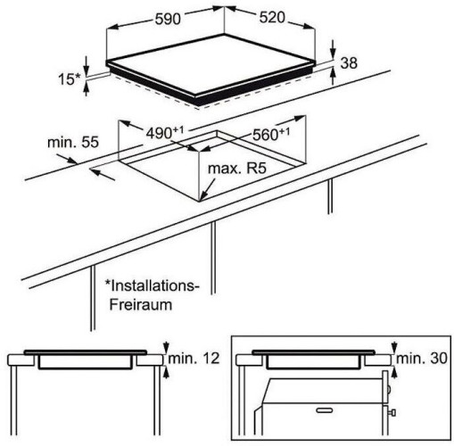 Электрическая варочная панель Electrolux EHF 6232 FOK