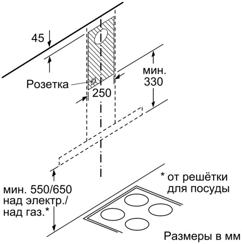 Кухонная вытяжка Neff D 64BBC0 N0