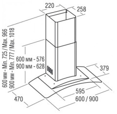 Кухонная вытяжка Cata C-Glass 600/L
