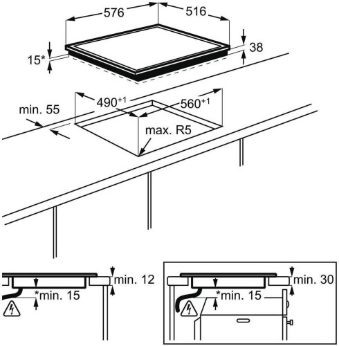 Электрическая варочная панель Electrolux EHF46547XK