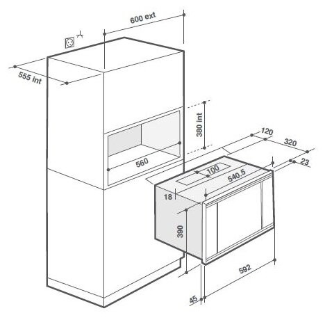 Встраиваемая микроволновая печь De Dietrich DME 7121 W