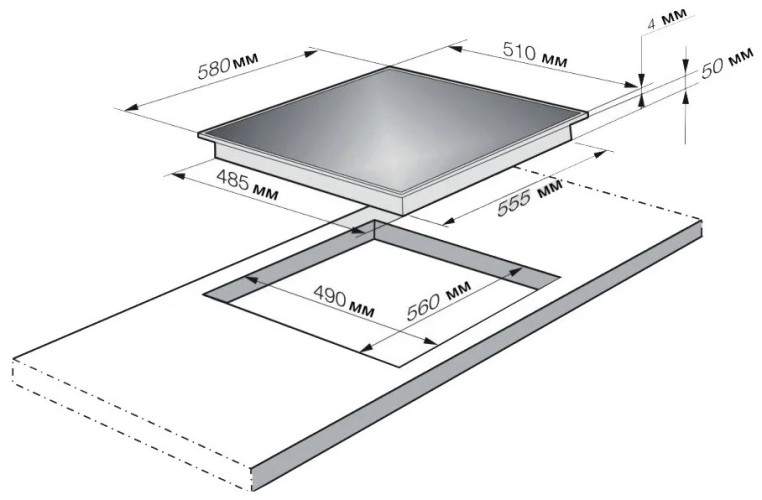 Индукционная варочная панель Korting HIB 6409 B