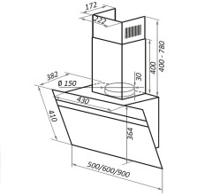 Кухонная вытяжка MAUNFELD Medway 60 белый\вставка сатин