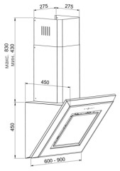 Кухонная вытяжка Korting KHC 69089 GN