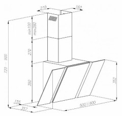 Кухонная вытяжка MAUNFELD TRENT GLASS 50