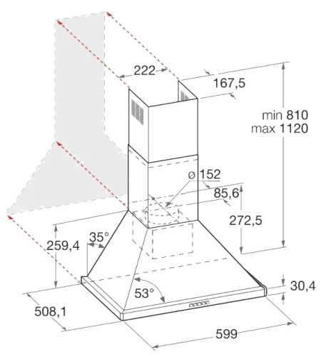 Кухонная вытяжка Hotpoint-Ariston HHPN 6.5 F LM AN
