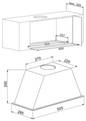 Встраиваемая вытяжка Korting KHI 6638 RB