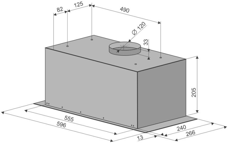 Встраиваемая вытяжка Konigin FlatBox Inox 50
