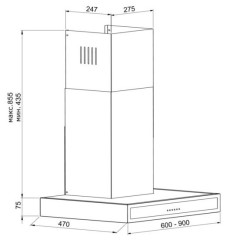 Кухонная вытяжка Korting KHC 9771 N