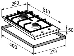 Газовая варочная панель Zigmund&amp;Shtain G 14.3 W