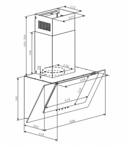 Встраиваемая вытяжка Schaub Lorenz SLD DY5127