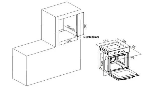 Электрический духовой шкаф Akpo PEA 6008 MM01 BL