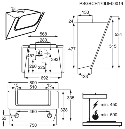 Кухонная вытяжка Electrolux EFV 80464 OK