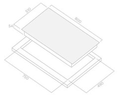 Индукционная варочная панель Elica Lien Golden 805 BL