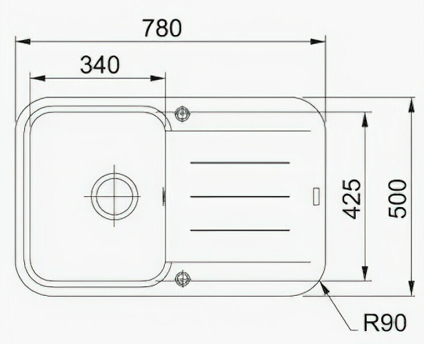 Кухонная мойка Franke AZG 611-78 серый 114.0563.335