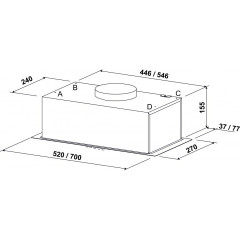 Встраиваемая вытяжка ZorG Bona II 1000 50 M черный