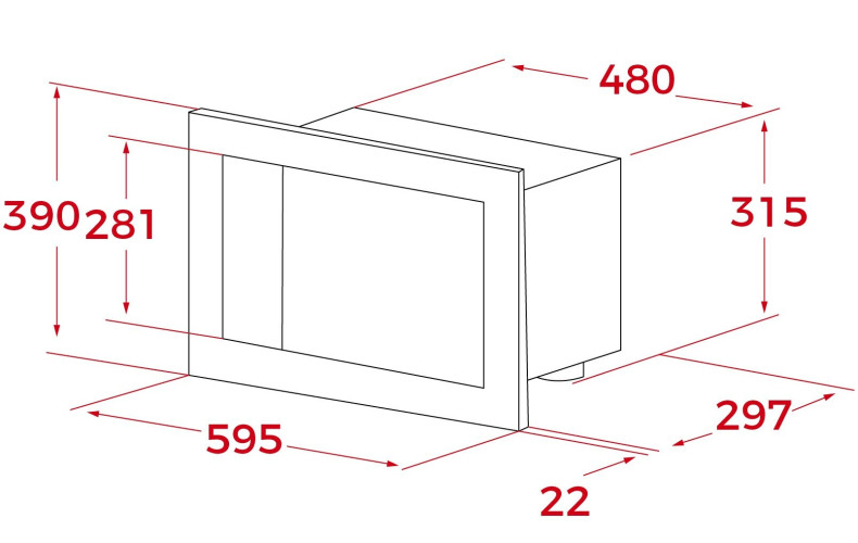 Встраиваемая микроволновая печь Teka ML 820 BI Black SS 40584201