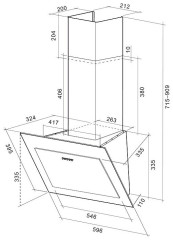 Кухонная вытяжка Shindo Antilia 60 B/BG