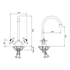 Смеситель для кухни WesnaArt Rassvet RAS02-110