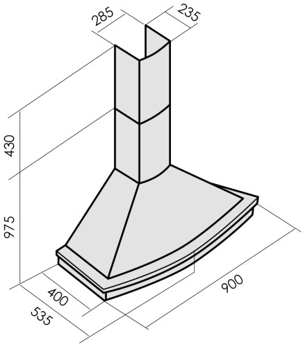 Кухонная вытяжка MBS Tulip Ivory 190