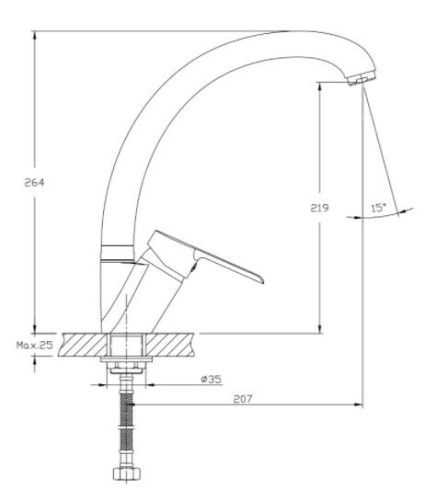 Смеситель для кухни Rush Victoria VI7135-22