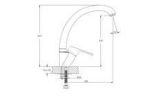 Смеситель для кухни GranFest GF-Z3323 черный