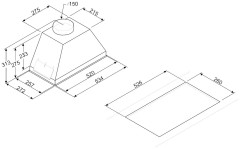 Встраиваемая вытяжка Smeg KSG52B