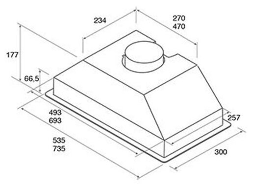 Встраиваемая вытяжка Jetair Lux WH A 72
