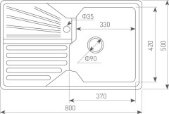 Кухонная мойка Zigmund &amp; Shtain Kaskade 800 осенняя трава
