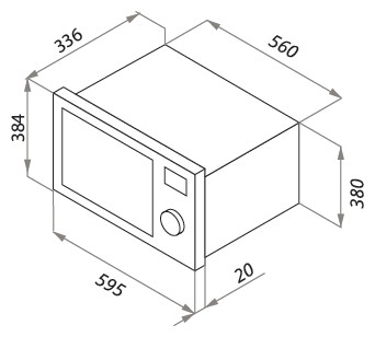 Микроволновая печь встраиваемая HOMSair MOB201S