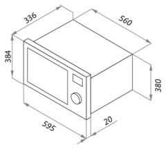 Микроволновая печь встраиваемая HOMSair MOB201S