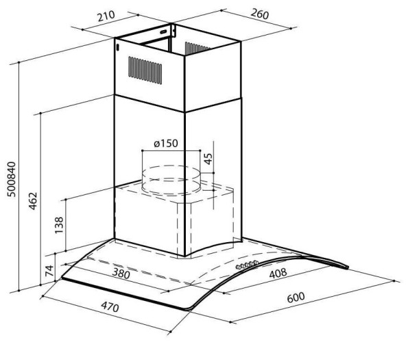 Кухонная вытяжка Lex Paris N 600