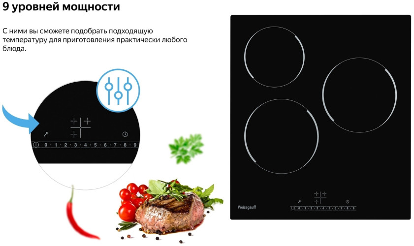 Электрическая варочная панель Weissgauff HV 430 BS