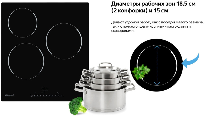 Электрическая варочная панель Weissgauff HV 430 BS