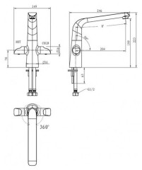 Смеситель для кухни Kaiser Saturn 42044