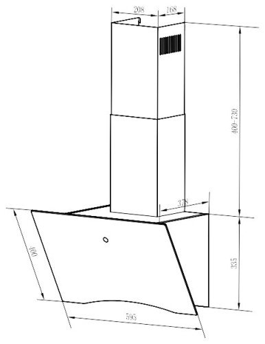 Кухонная вытяжка Weissgauff ASSY 60 TC BL