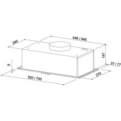 Встраиваемая вытяжка ZorG Into 1000 52 M нержавеющая сталь